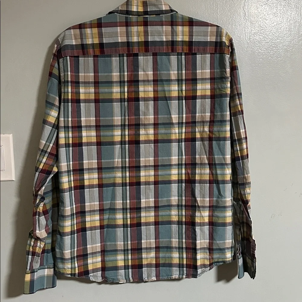 Banana Republic Men's Shirt Slim Fit Plaid Long Sleeve Size-M